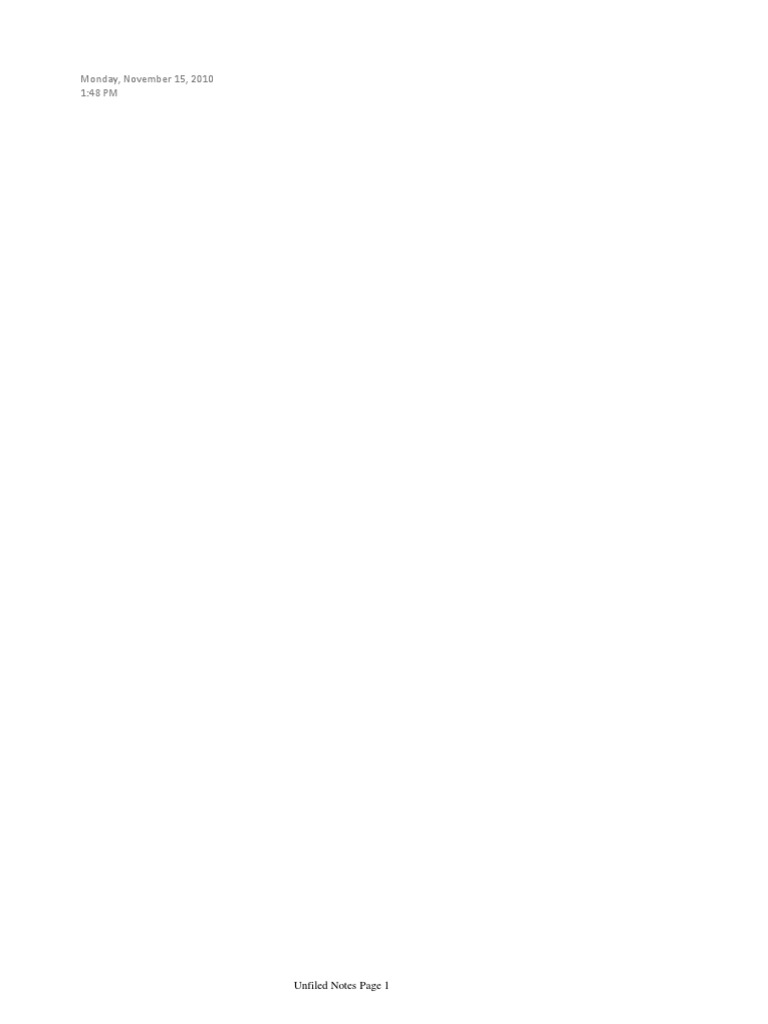 Unfiled Notes Compilation | PDF