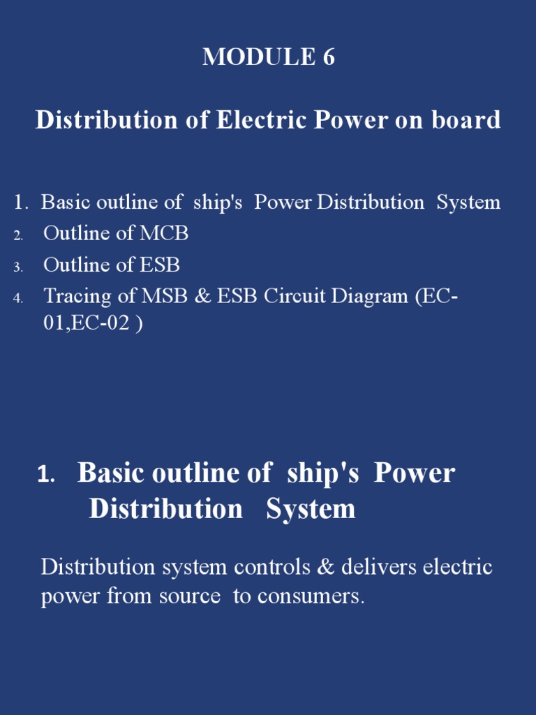 Understanding the Electric Power Distribution System of a Ship | PDF