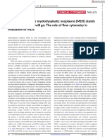 Cytometry Part B Clinical - 2022 - Wang - Where Diagnosis For Myelodysplastic Neoplasms MDS Stands Today and Where It