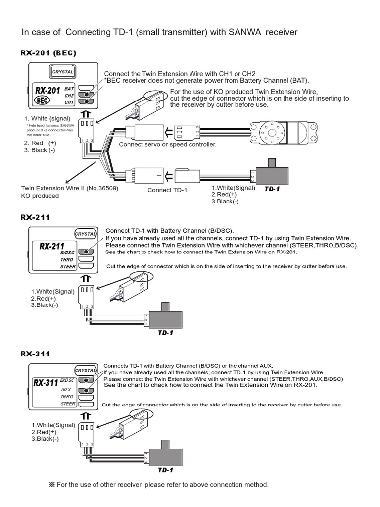 RC Receiver Wiring Guide | PDF
