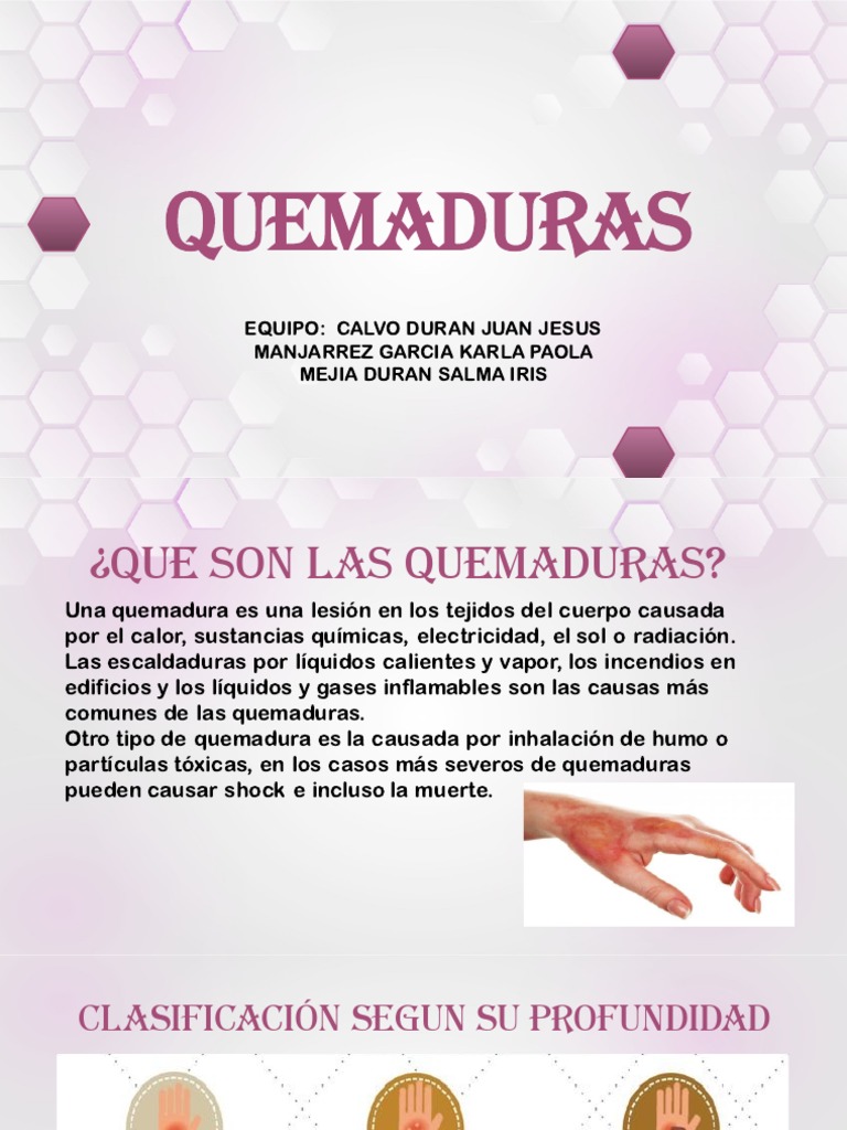 Clasificación y Manejo de Quemaduras | PDF | Quemar | Herida