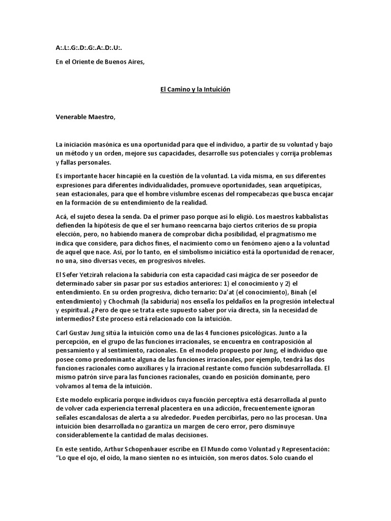 El Camino y La Intuición | PDF | Intuición | Conocimiento
