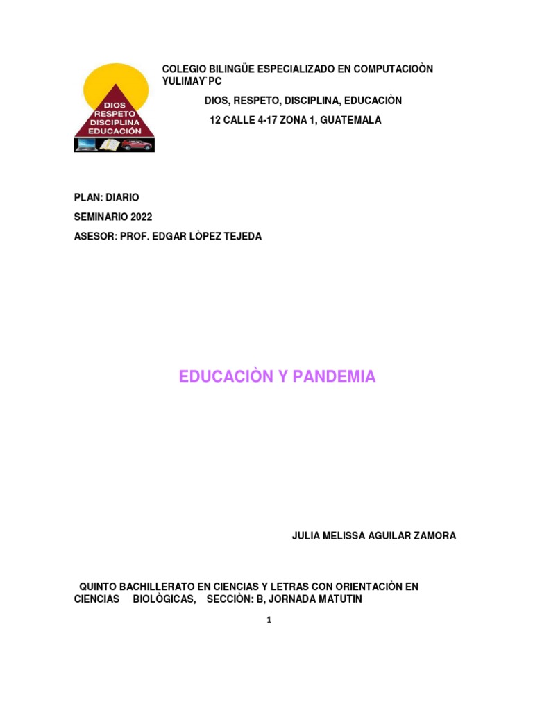 Impacto de la Pandemia en la Educación | PDF | Método de enseñanza ...