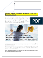 Comment Nettoyer Et Entretenir Ses Fenetres PVCet ALU