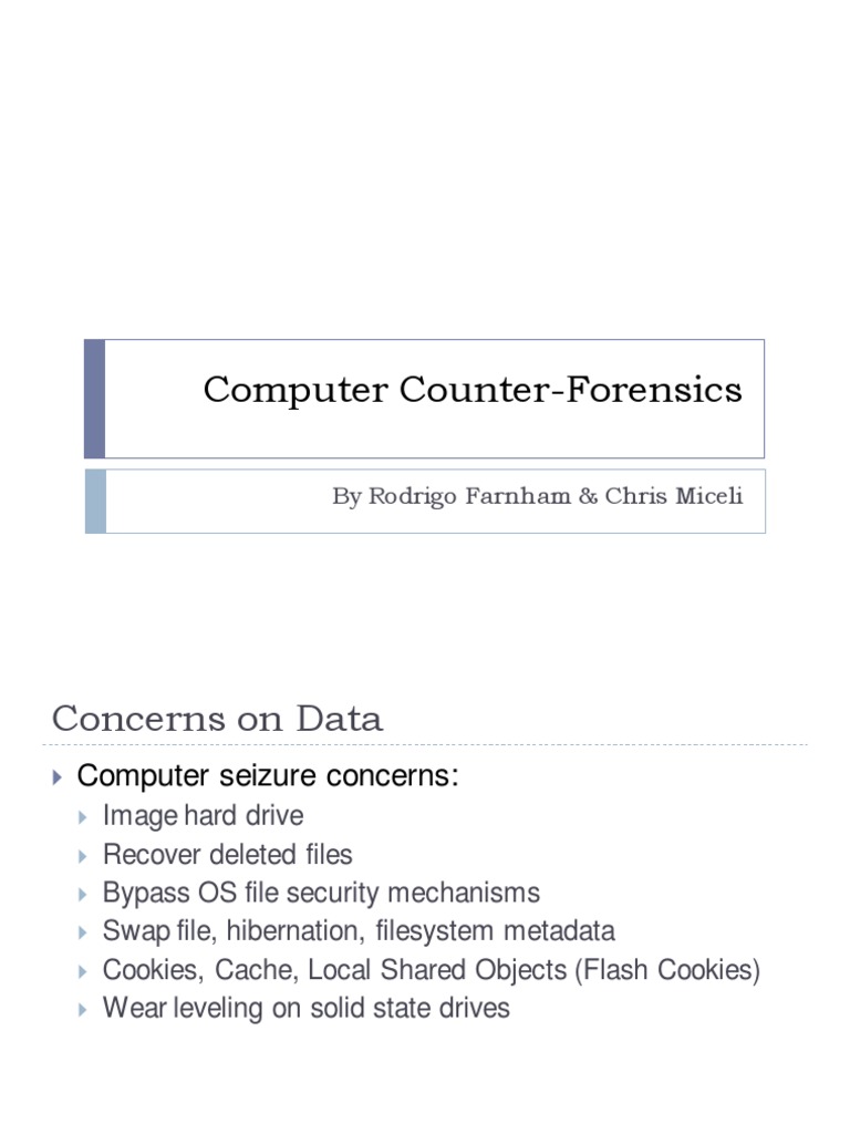 Computer Counter-Forensics Guide | PDF | Tor (Anonymity Network) | Http ...