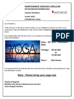 Yoga & Meditation Camp Circular-2022