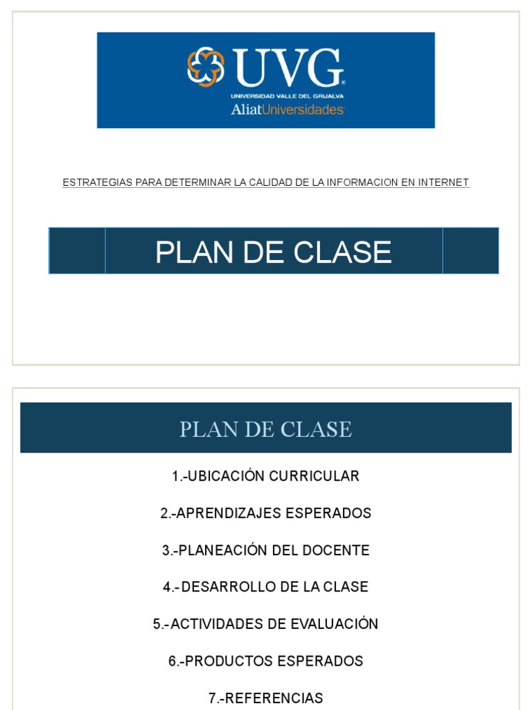 Plan de Clase | PDF | Maestros | Plan de estudios