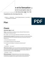 Cours de philosophie sur La Perception et la Sensation - Philocours.com