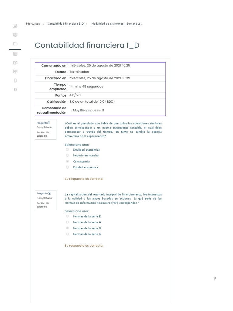 Examen Semana 2 | PDF | Contabilidad | Contabilidad financiera