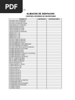 Inventario Interno Almacen