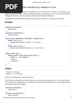 6 b(ii) Multiple inheritance by Interface in Java