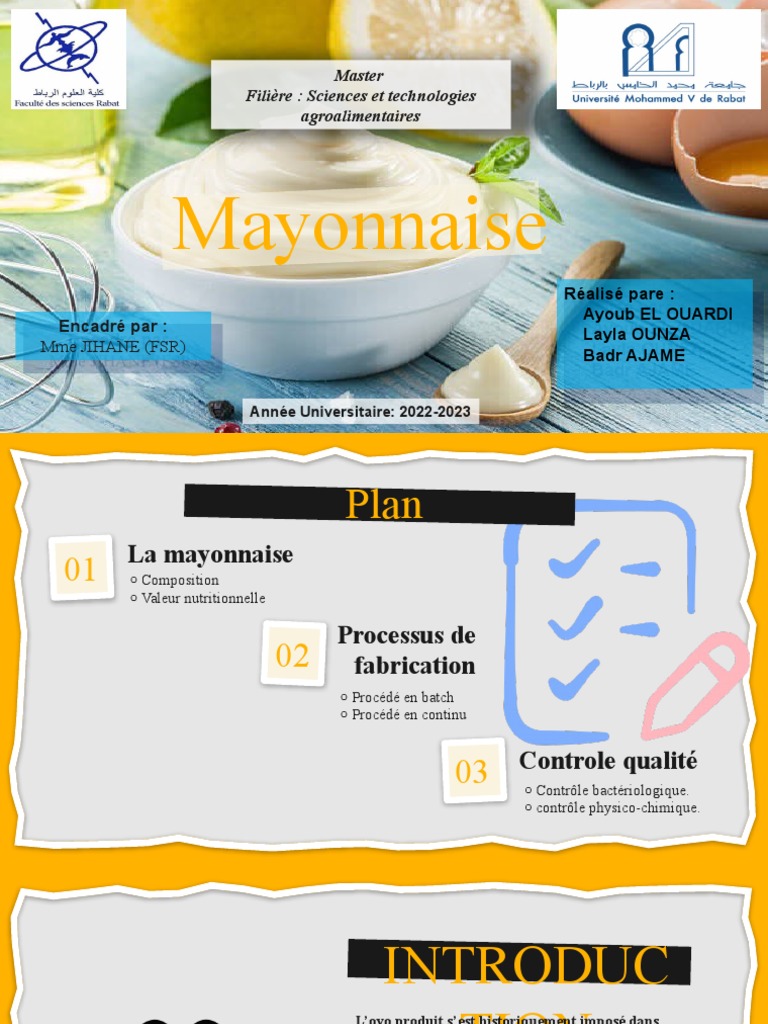 Mayonnaise PDF Mayonnaise Émulsion