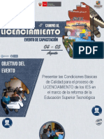 Evento capacitación licenciamiento IES Perú agosto 2022