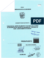 Relacion de Precios y Cantidades de Recursos Requeridos 