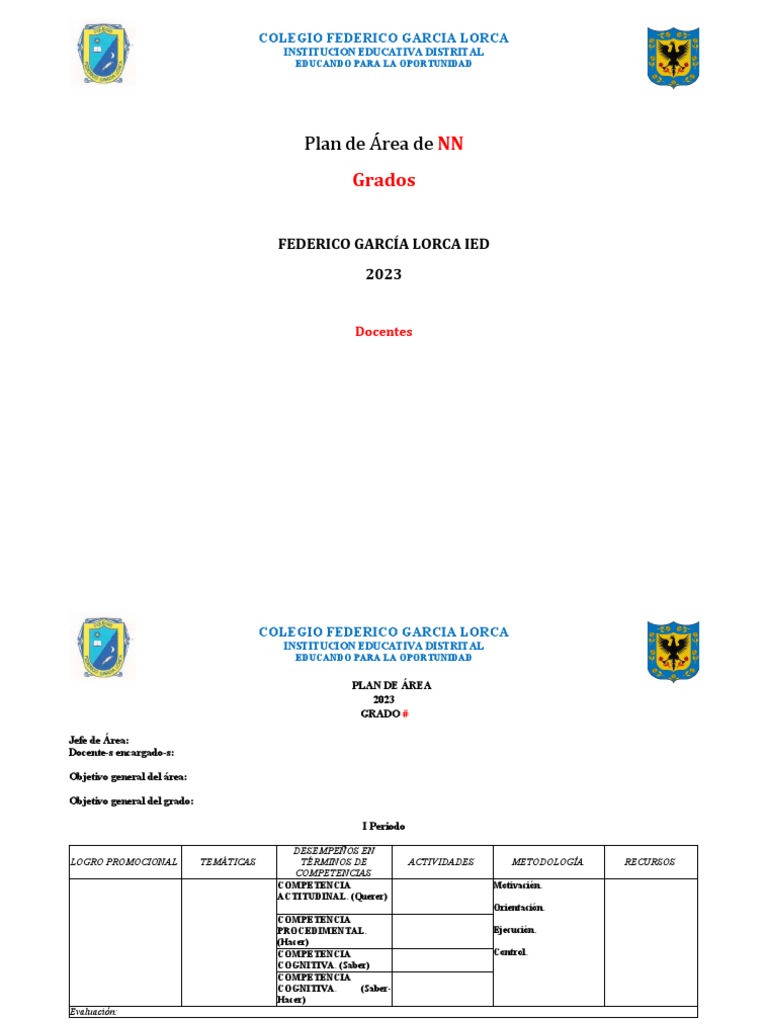 Formato Plan de Estudios - 2023 | PDF | Comunicación | Aprendizaje