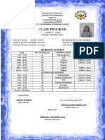 Grade Level Class Schedules TVE School