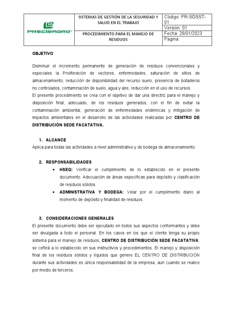 Manejo y Clasificación de Residuos | PDF | Residuos | Reciclaje