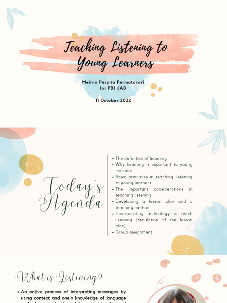 Teaching Listening Skills to Young Learners | PDF | Teaching Method ...