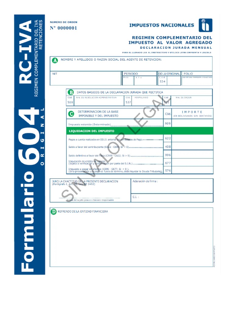 Formulario 604 | PDF