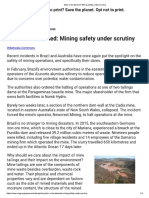 Dam or Damned Mining Safety Underscrutiny