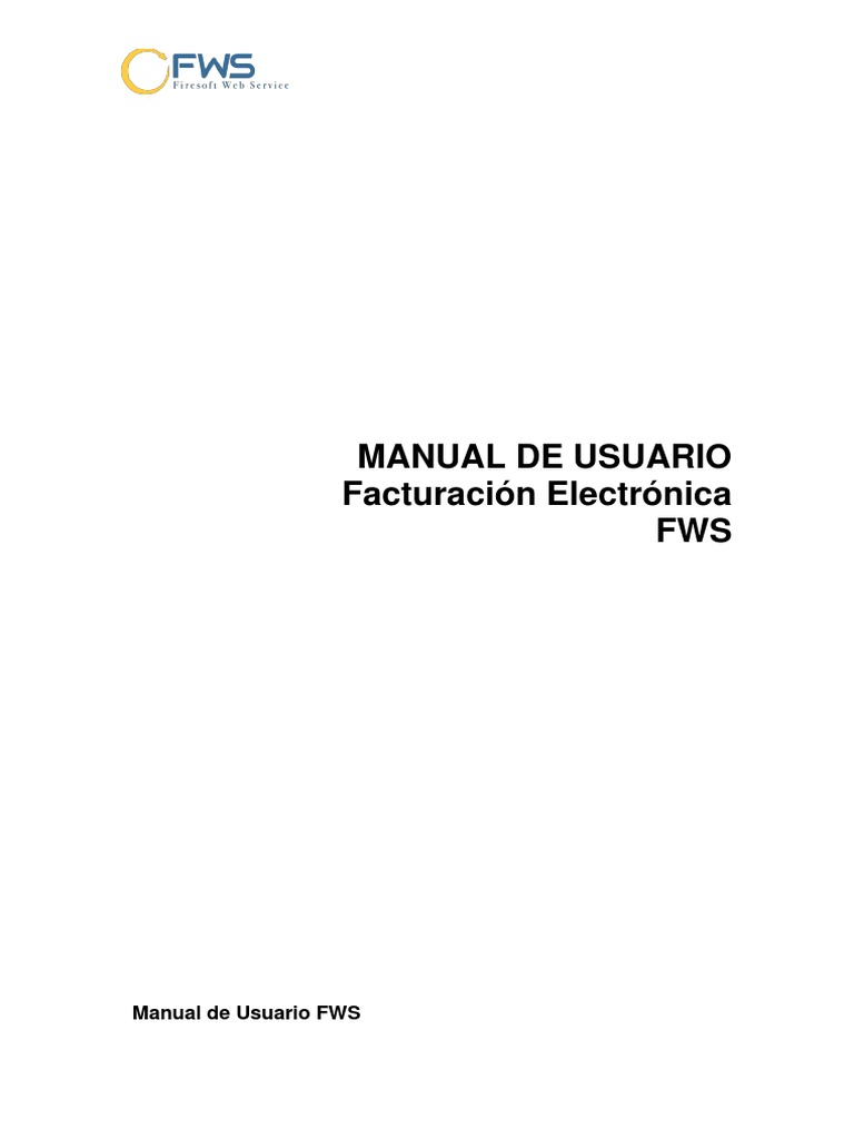 Manual FWS - Facturacion Electronica | PDF