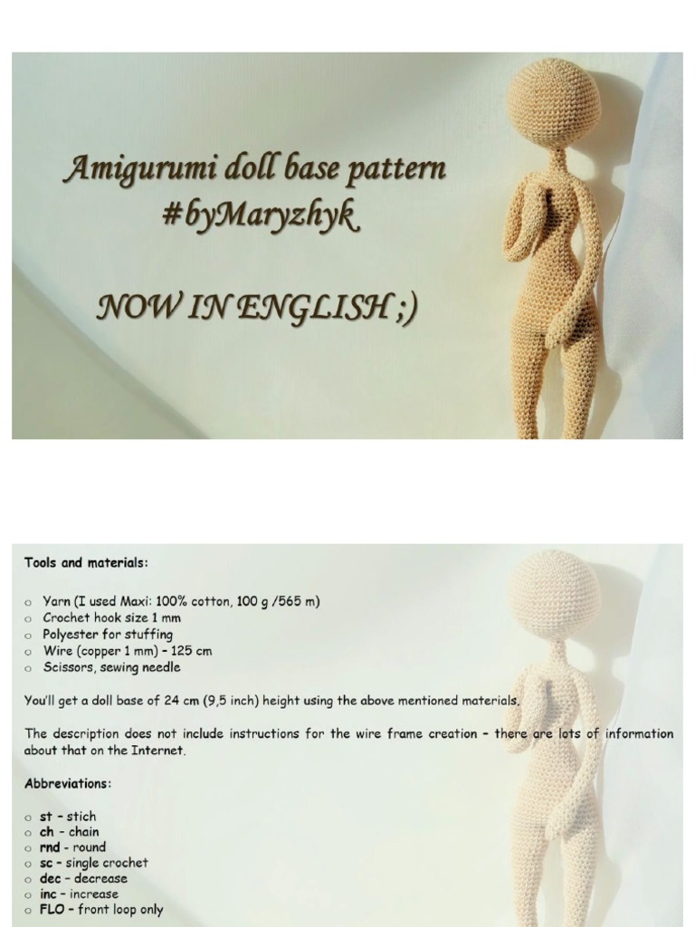 Amigurumi Doll Base Pattern (1) | PDF