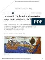 La Invasión de América - Desentrañar La Opresión y Racismo Históricos - Secretaría de Cultura - Gobierno - Gob - MX