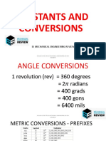 ES Mechanical Engineering Review Constants and Conversions Guide