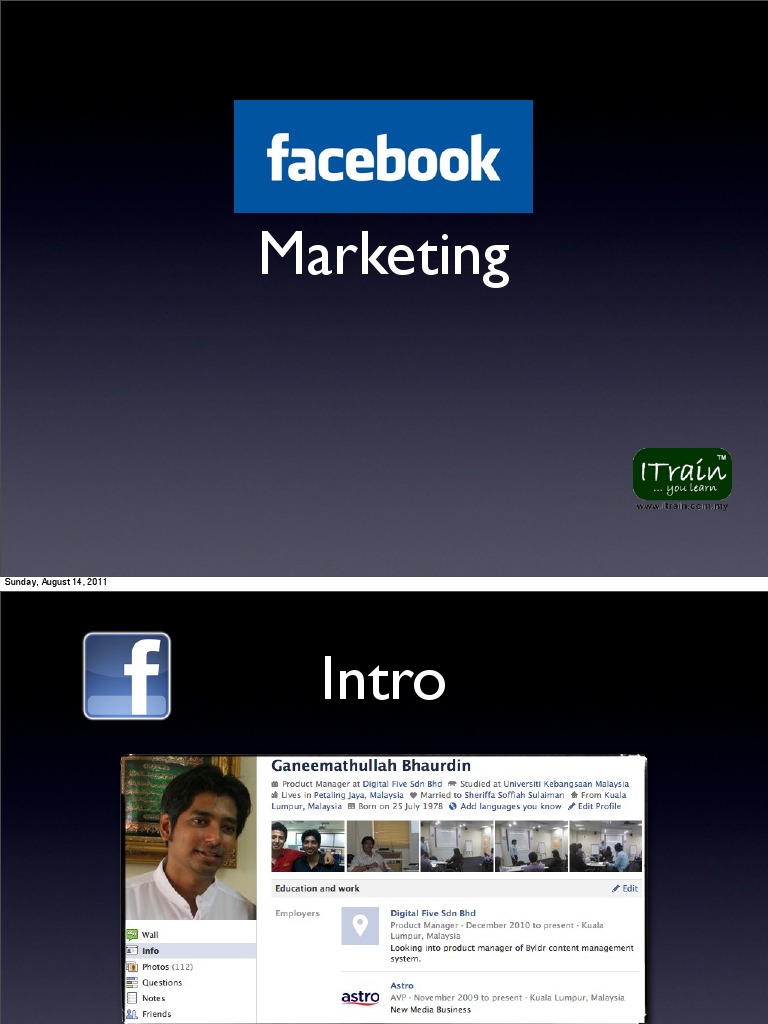 Facebook Marketing 101 Pdf Social Media Popular Culture Media