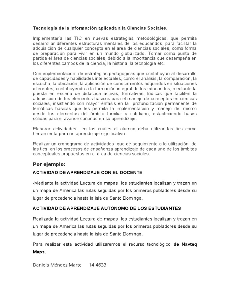 Tic en La Ciencias Sociales | PDF | Arte