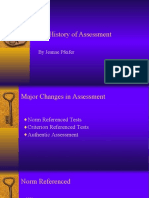History of Assessment Tests Criterion Authentic