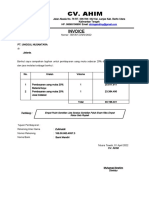 Invoice Uang Muka 20% Cv. Ahim