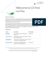 Welcome To CS First Unit Plan