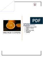 Canning of Orange Fruit