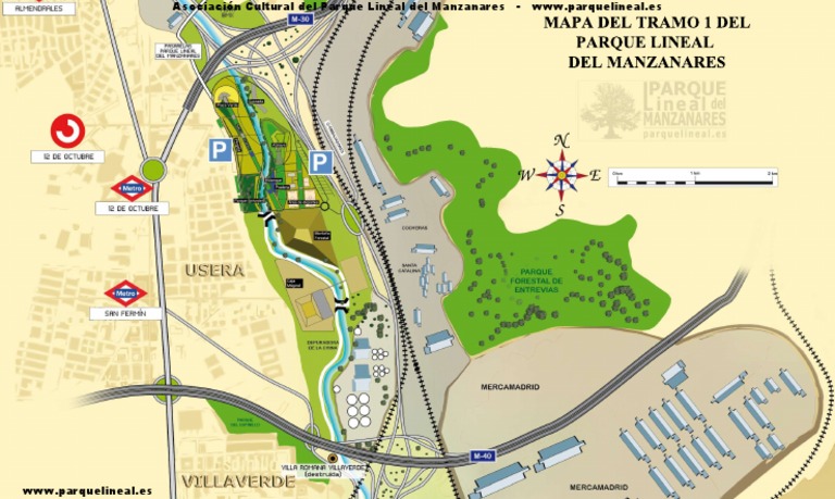 Mapa del Parque Lineal del Manzanares | PDF