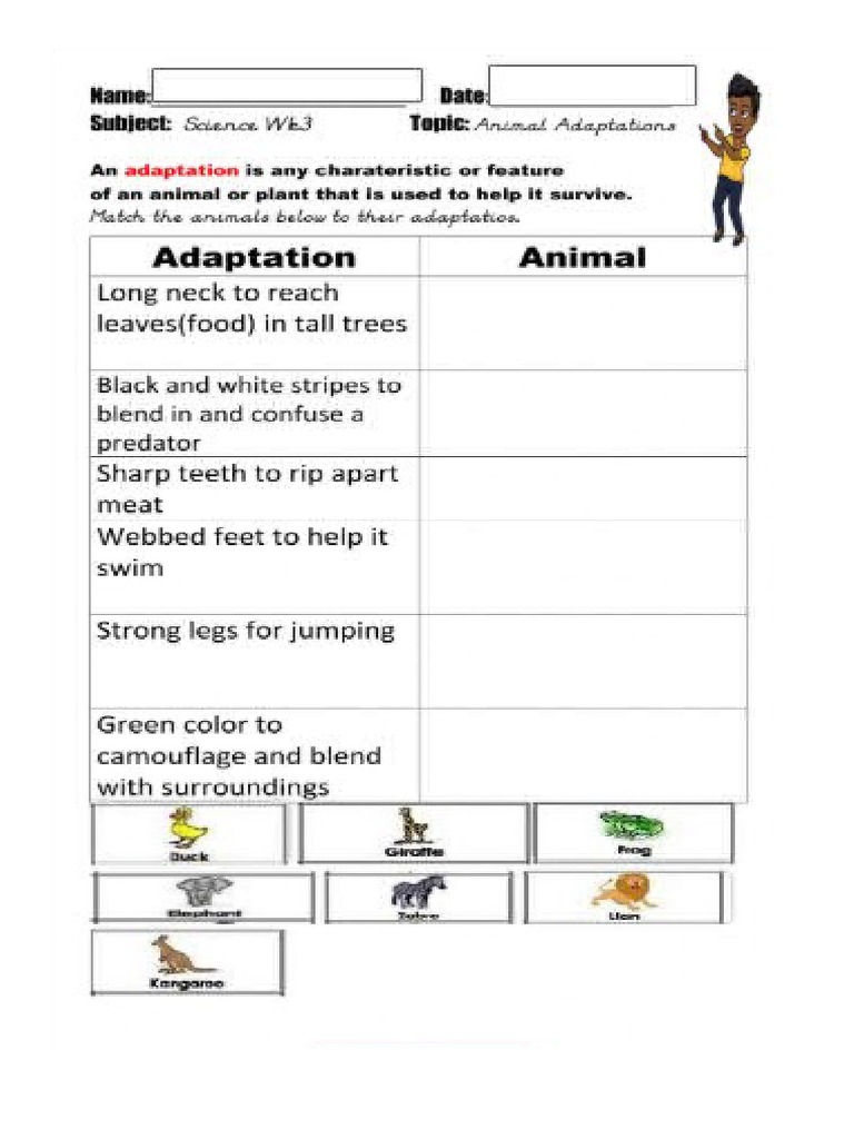 Animal and Plants Adaptation and Survival (Aquatic and Terrestrial) PDF