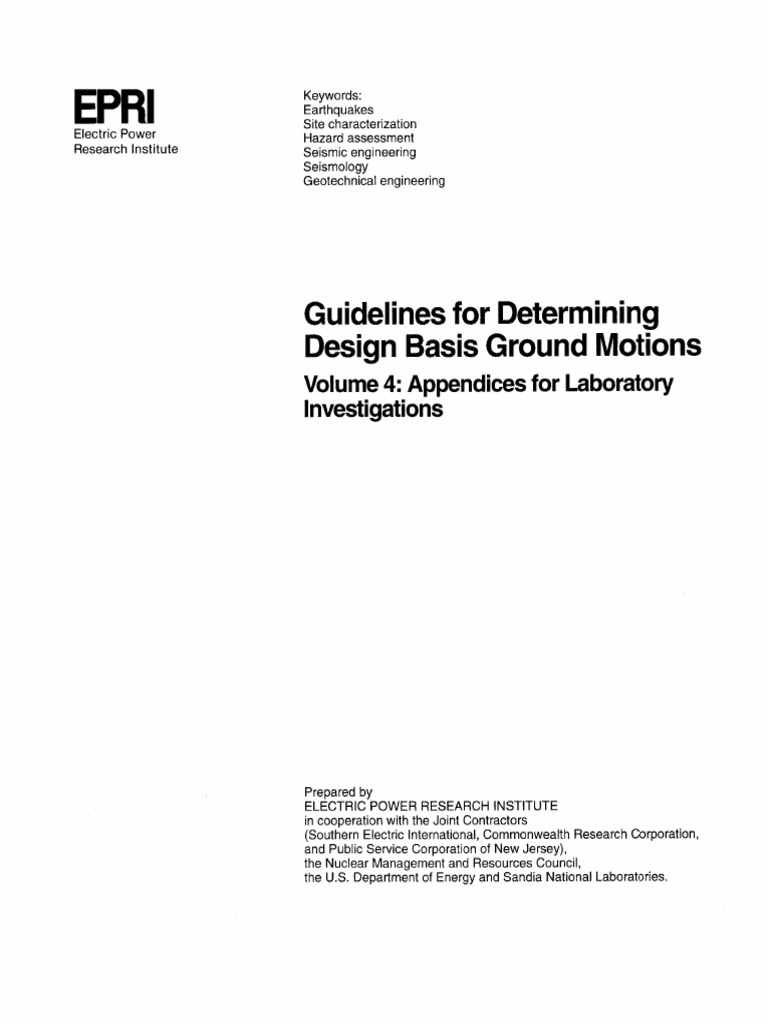 Guidelines For Determining Design Basis Ground Motions v4 | PDF