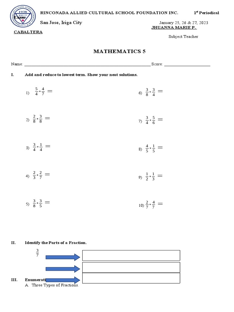 2nd Periodical Exam Pdf