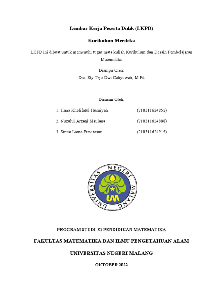 LKPD Garis Singgung dan Normal Kelas 11 | PDF