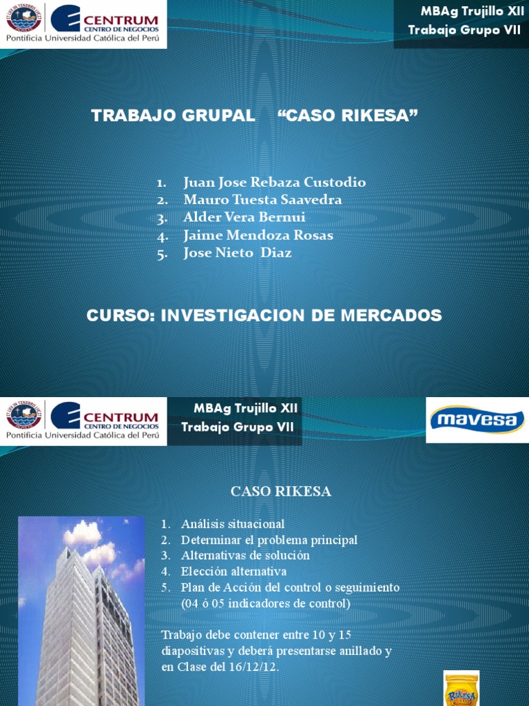 Trabajo #01 - Caso Rikesa | PDF | Mercado (economía) | Venezuela