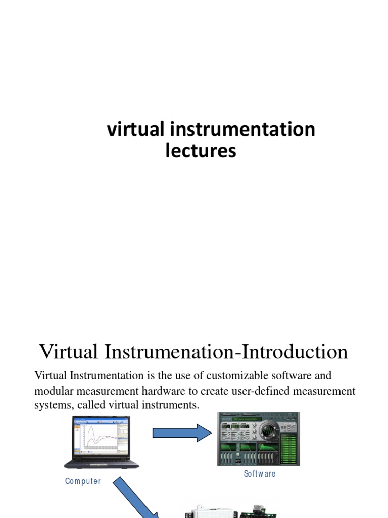 Virtual Instrumentation Lectures PDF Software Computer Hardware