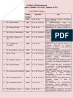 Institute of Management Pt. Ravishankar Shukla University, Raipur (C.G.)