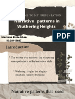 Welcome To My Presentation: Narrative Patterns in Wuthering Heights