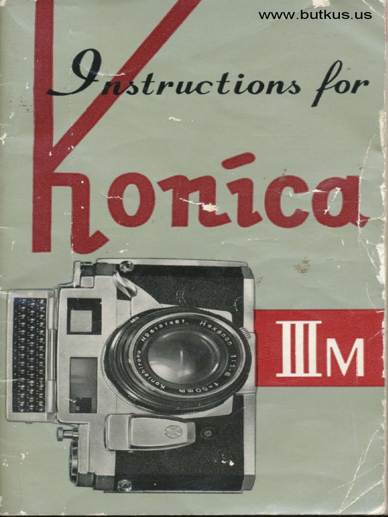 Konica ⅢM 動作未確認 Konica Iiim | PDF | Aperture | Exposure (Photography)