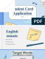 Unit E - Student Card Application