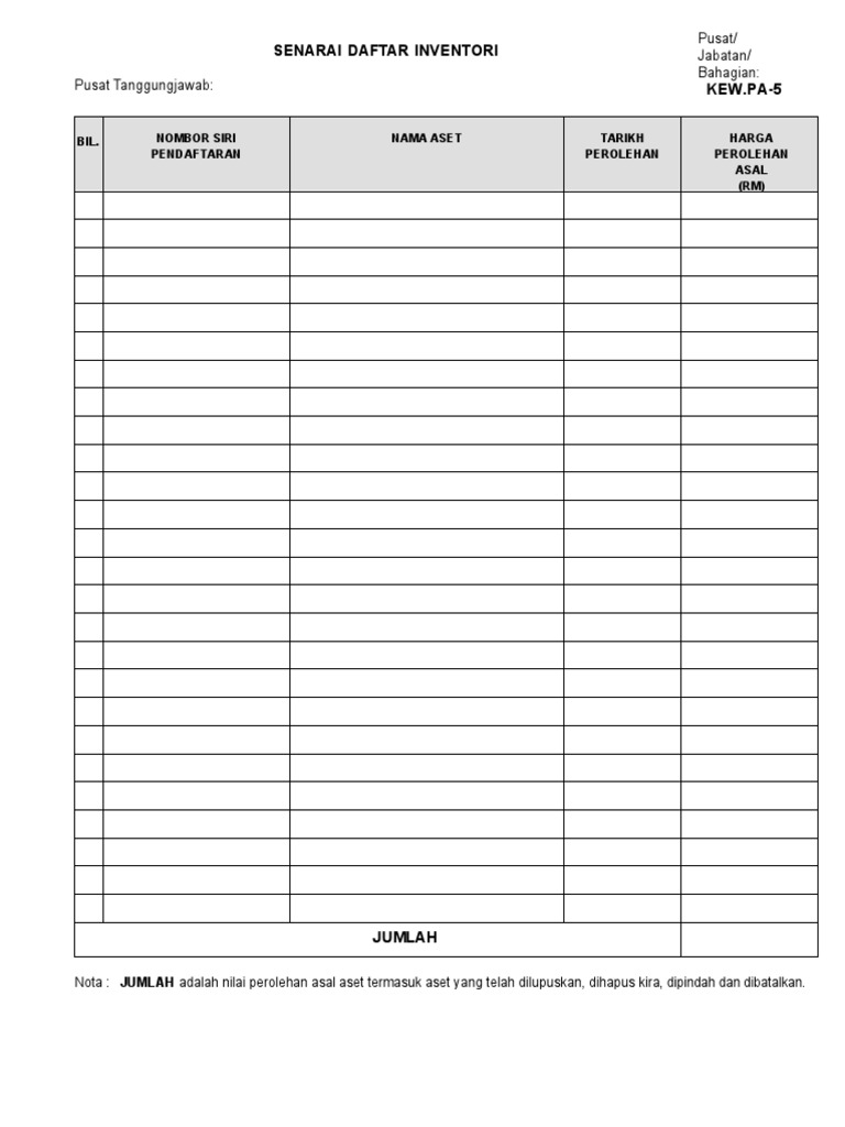 Daftar Inventori | PDF