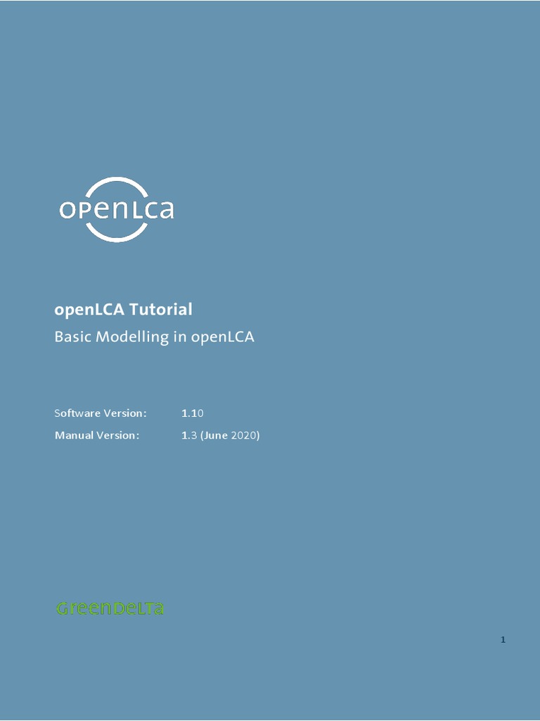 openLCA Basic Modelling Guide | PDF | Life Cycle Assessment | Parameter ...
