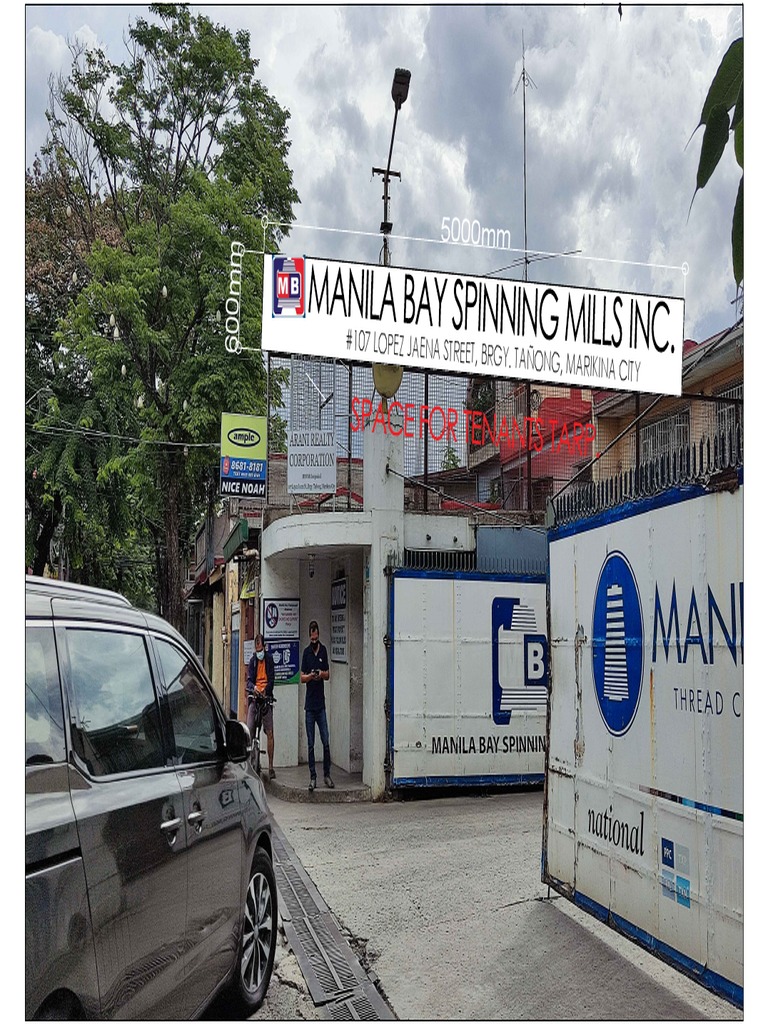 Manila Bay Spinning Mills Inc. Space For Tenants Tarp PDF