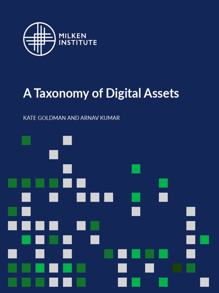 A Taxonomy of Digital Assets PDF Cryptocurrency Currency