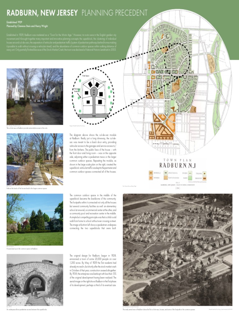 Radburn New Jersey Planning Precedent PDF Planning Land Transport